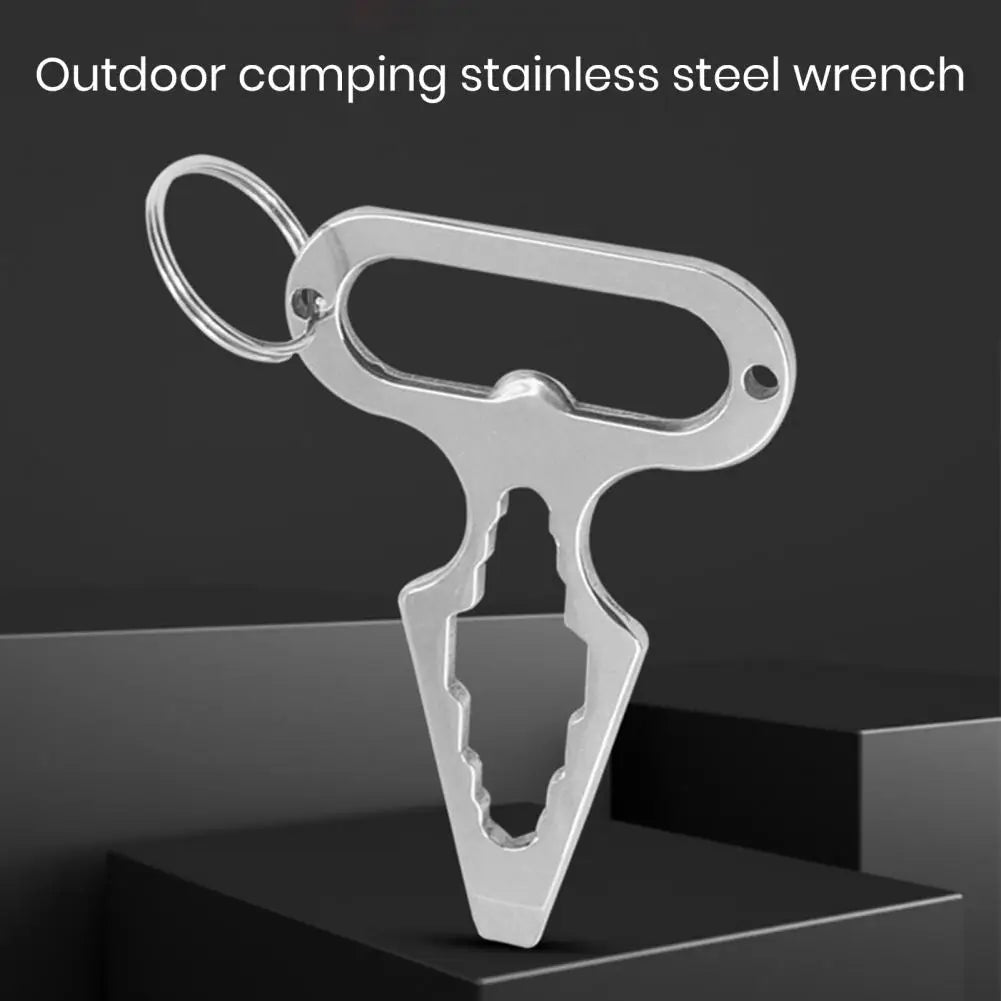Camping Wrench Easy Grip Wrench Compact Outdoor Defense Tool Portable Wrench Bottle Opener Keychain for Camping Picnic