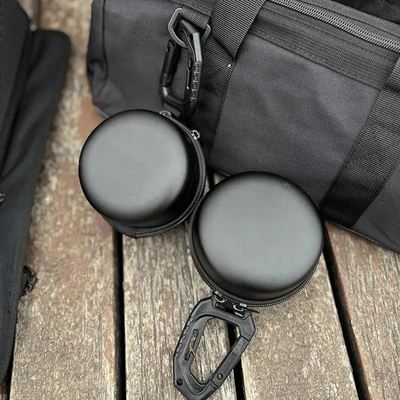 Camping Gear Organizer Box Round Waterproof Storage Case Anti-Collision Storage Box With D-Shape Hook For Hiking Fishing