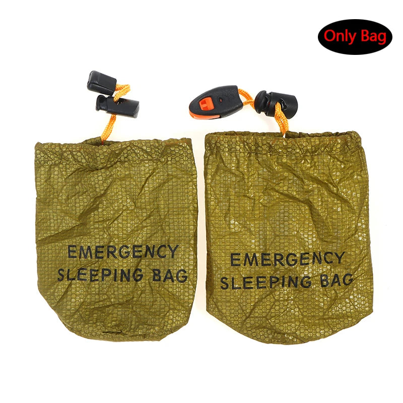 Reusable Emergency Sleeping Bag Waterproof Survival Camping Travel Bag Outdoor Emergency Gear Hiking Activities Equipment