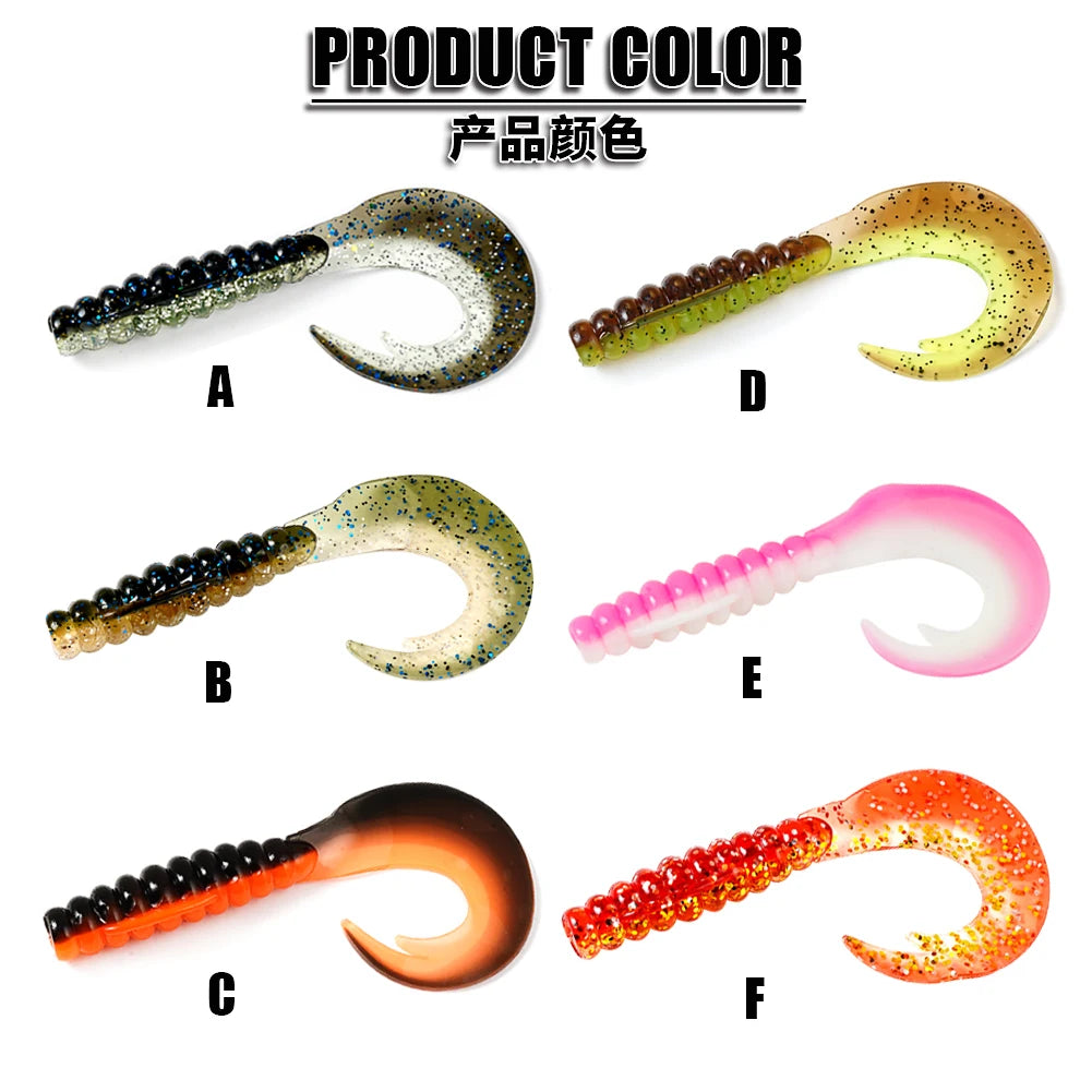 SUNMILE Fishing Soft Bait Worm Artificial Baits 55mm/75mm Rock Fishing Wobblers Leurre Souple Lure Perch Trout Lures