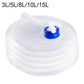 3/5/8/10/15l Outdoor Clear Car Collapsible Water Bucket Kettle Bottle with Tap Folding Drinking Water Bottle Picnic Accessories