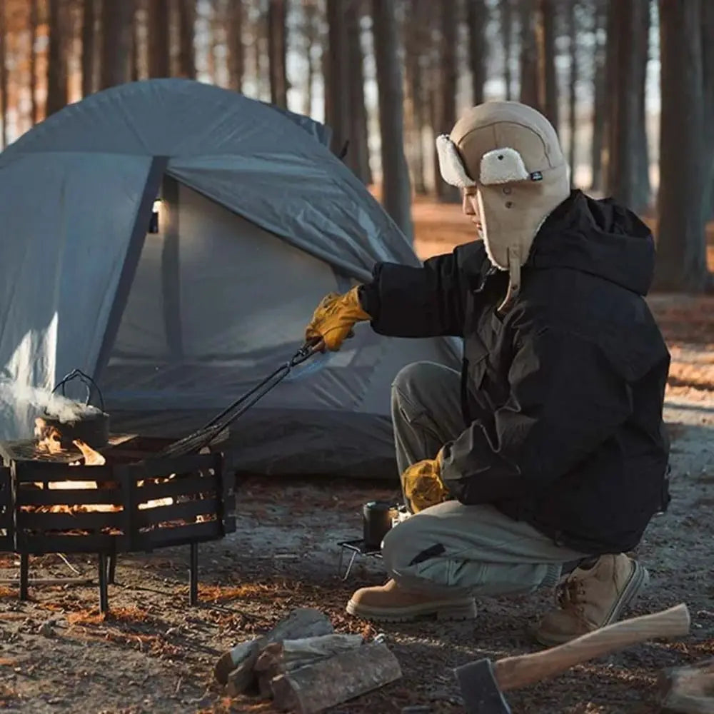 Portable Outdoor Charcoal Clamp Heavy-Duty Thickened BBQ Firewood Clip Anti-scald Durable Carbon Steel Carbon Clip Picnic