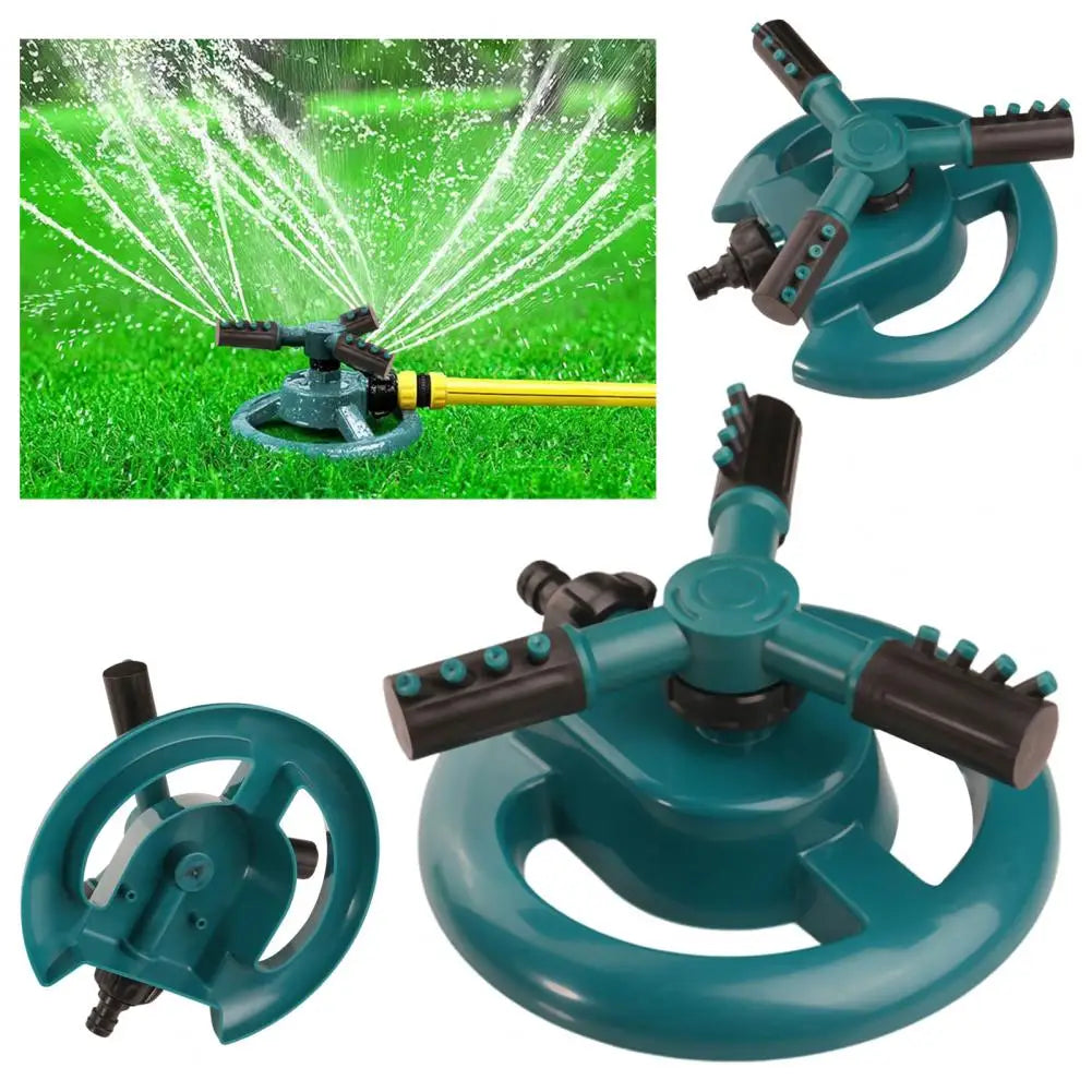 Durable Lawn Irrigation Tool Efficient 360-degree Rotating Lawn Sprinkler for Wider Coverage Garden Yard 3 Arm Design Covers