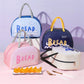 New Alphabet Print Thermal Lunch Bags For Children Kids Storage Bento Handbag Lunchbox Food Bag Camping Insulation Picnic Bag