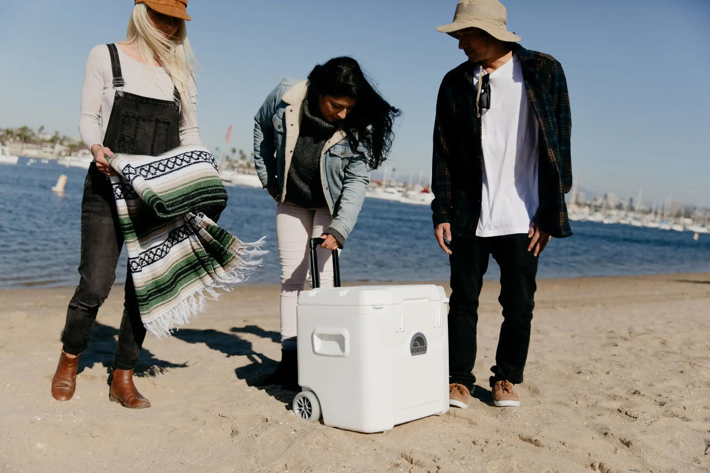 Igloo 52 QT 5-Day Marine Ice Chest Cooler with Wheels, White Igloo 52 QT 5-Day Marine Ice Chest Cooler with Wheels, White