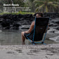 Beach Chair Lightweight, Lower-Profile, Compact, Collapsible Camping Chair, Black, with Pockets，28"D x 23"W x 31"H