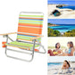 4 Position Folding Backpack Straps Lightweight Low Beach Chairs for Adults Supports 225 Lbs Foldable Chair Green Camping Table