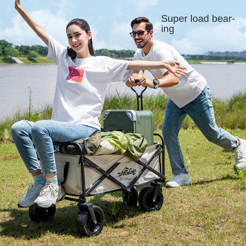 Camping Cart for Kids Camping Wheel Wagon Beach Folding Accessories Picnic Cart Gather Together Outdoor Picnic Camping Tools