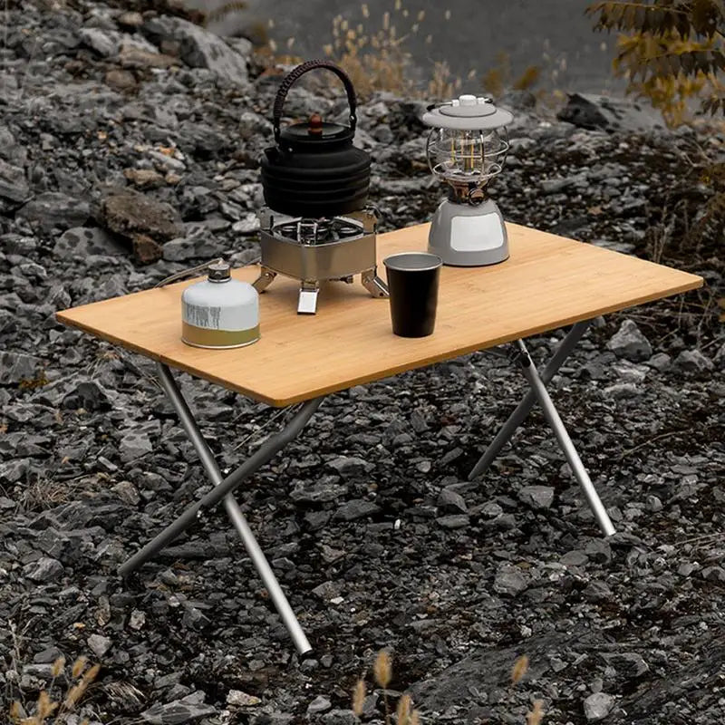 Camp Tables Portable Foldable Wooden Picnic Table Wooden Picnic Table Lightweight Wooden Outdoor Table For Cooking Picnic Camp
