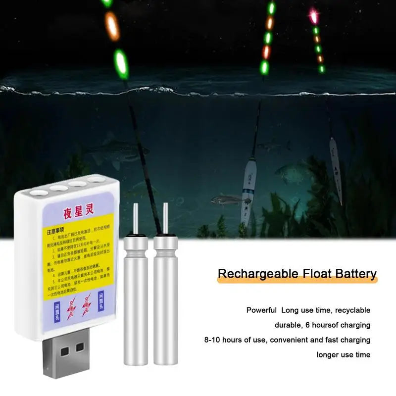 Rechargeable Fishing Float Battery Charger Fishing Float Battery USB Electronic Float CR425 Battery Set Night Fishing Tackles