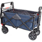 Sports 300LB Capacity Push Wagon with Wheels, Handle and Basket - Grocery Heavy Duty Wagon for Camping, Shopping