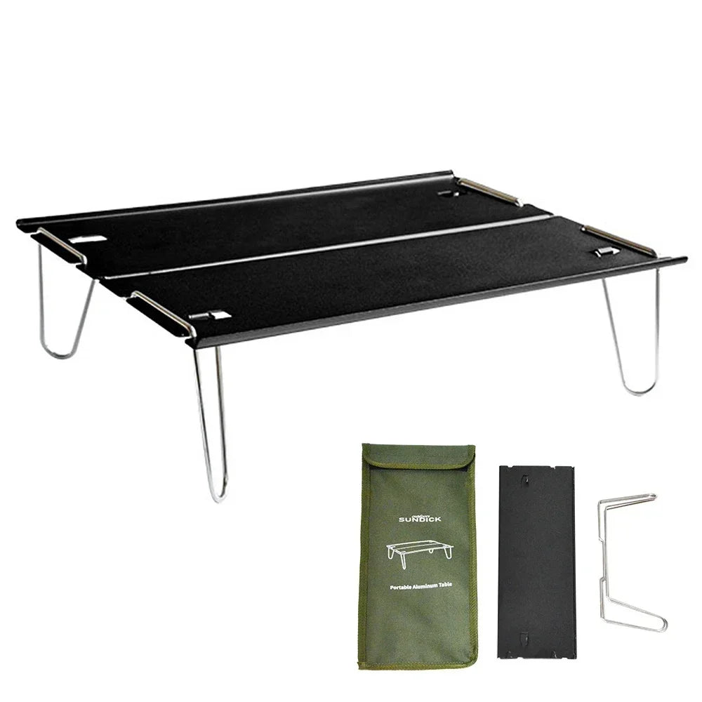 Mini Picnic Camping Table Portable Aluminum Folding Table Collapsible Beach Table For Outdoor Camp Picnic BBQ Travel Fishing