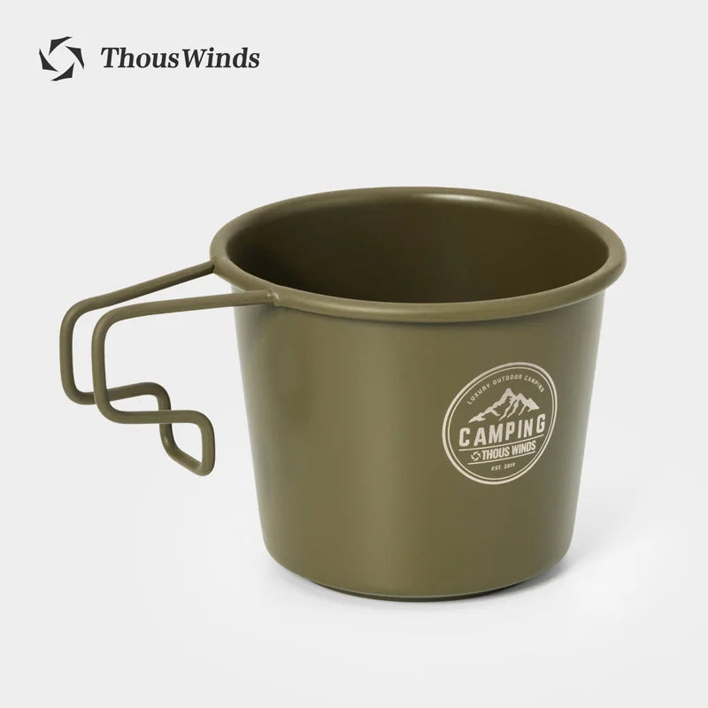 Thous Winds 350ML Camping Cup Mug Outdoor Tableware Tourist Picnic Utensils Tea Coffee Sierra Cup Set Cookware Hiking Supplies