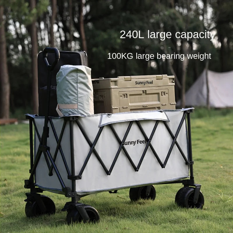 Outdoor Garden Park Beach Trolley Cart Utility Kids Wagon Portable Camping Foldable Folding Wagon