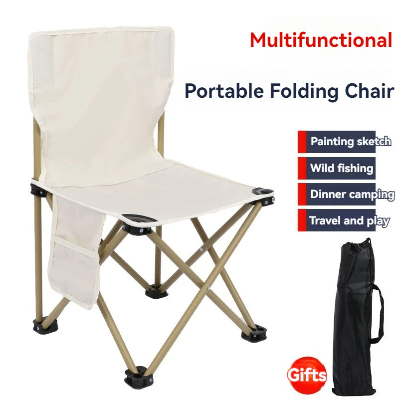 Portable Folding Chair Picnic Camping Gear Type Of Backrest Leisure Thickened Oxford Cloth Folding Chair Fashion Camping Gear