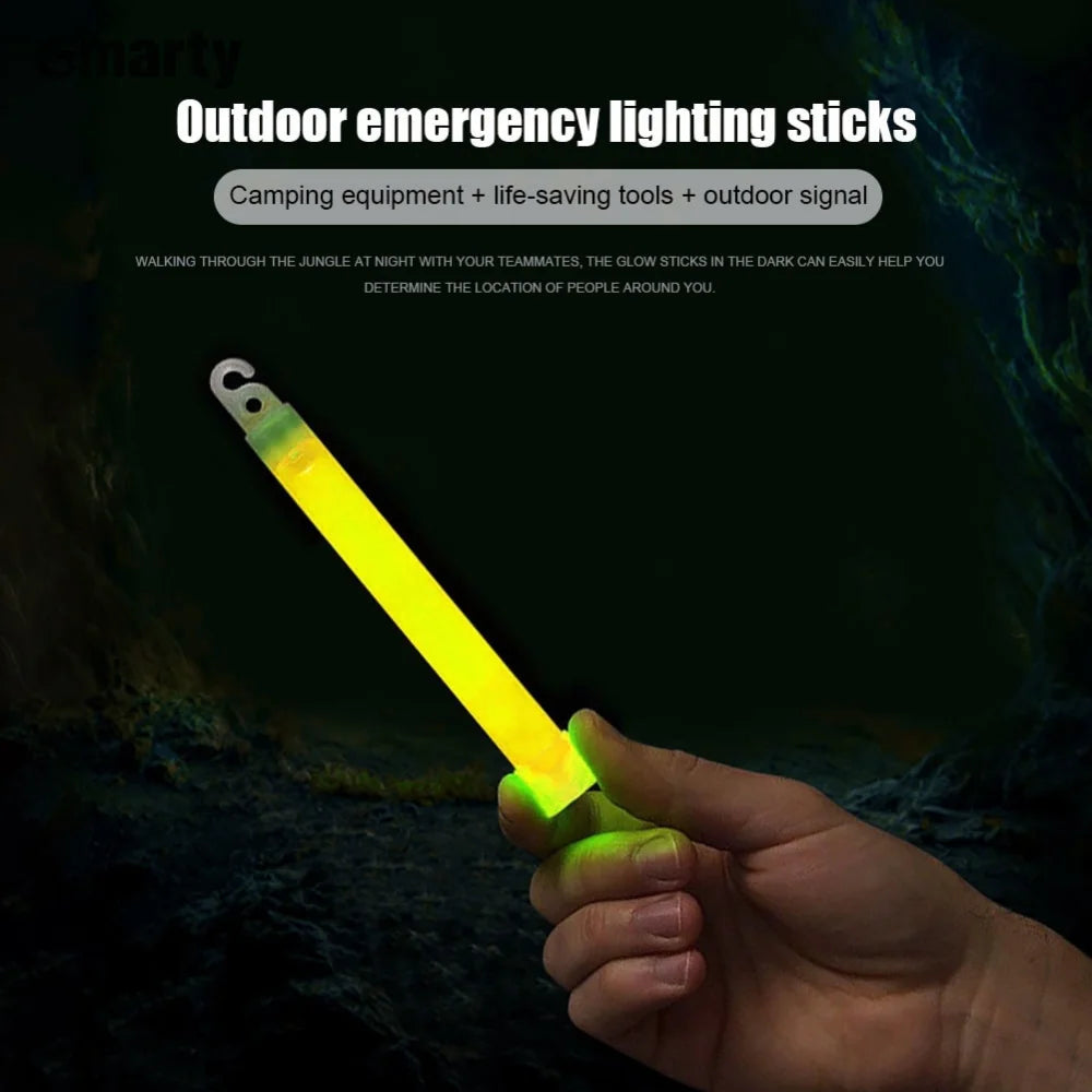 6 Inch Survival Kit Military Glow Light Sticks Walking Camping SOS Gear Outdoor Military Equipment Concert Party Light Stick