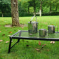 Camping Picnic Backy Mini Desk Folding Camping Table Portable Iron Desk Metal Cooking Table Anti-scalding Outdoor Tables