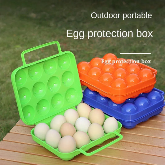 2/4/6/12/15 Grid Egg Storage Box Portable Egg Holder Container for Outdoor Camping Picnic Eggs Box Case Kitchen Organizer Case