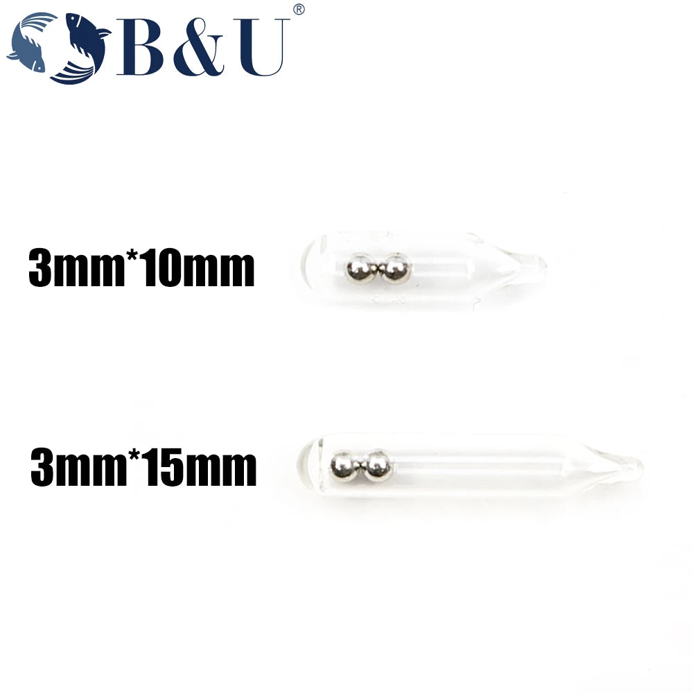B&U Glass Rattle 3mm/4mm/5mm new Jig Fishing Lure Glass Rattles Insert Tube Rattles Shake Attract Fly Tie Tying Fishing rattle