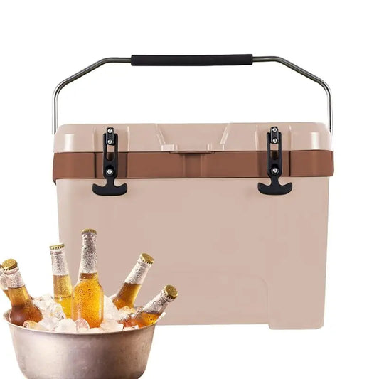 Outdoor Chest Cooler Ice Box Insulated Cooler Box Impact-Resistant Travel Cooler for Picnic Self-Driving Trips and Camping