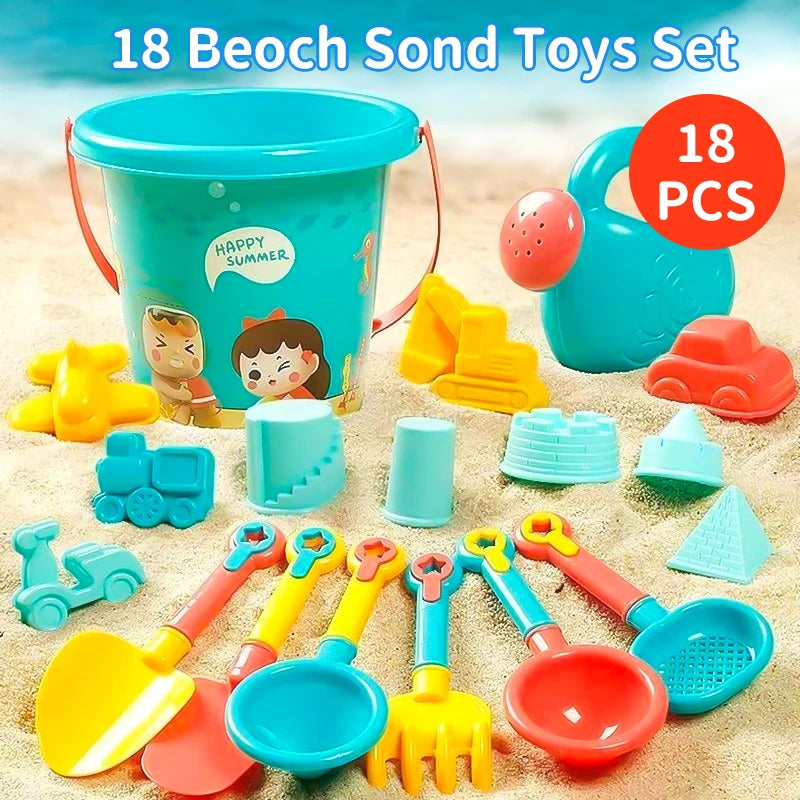 Baby Beach Toys For Kids Infants Digging Sand Plastic Shovels Buckets Kettles Water Play Toys Summer Beach Game Children Toy