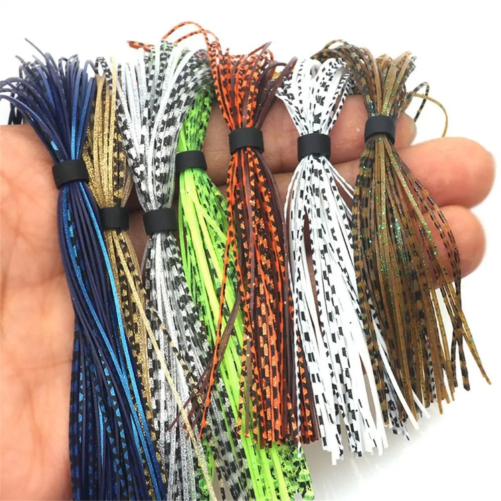 1 Bundle Mixed Color BaitFish Silicone Skirts Layers Spinnerbait Buzzbait Rubber Jig Lures Squid Skirts Fly Tying Material