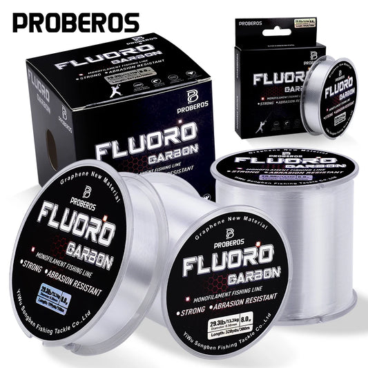 Probero Fluorocarbon Line 100M&300M&500M High Strength Transparent Nylon Line  Monofilament Wire Carbon Fishing Lines