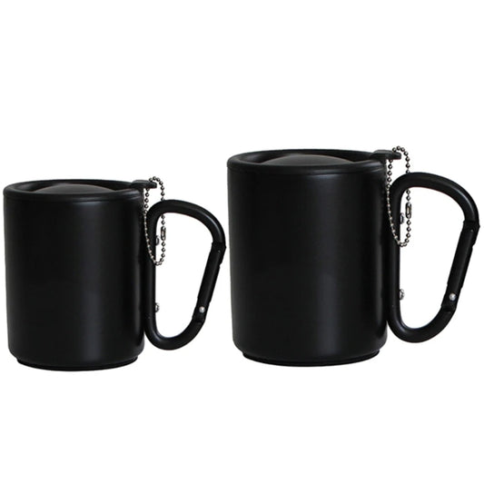 YD61 Camping Travel Coffee Cup Carabiner Hook Handle Picnic Water Mug Outdoor Beverage Container Portable Hiking Cup