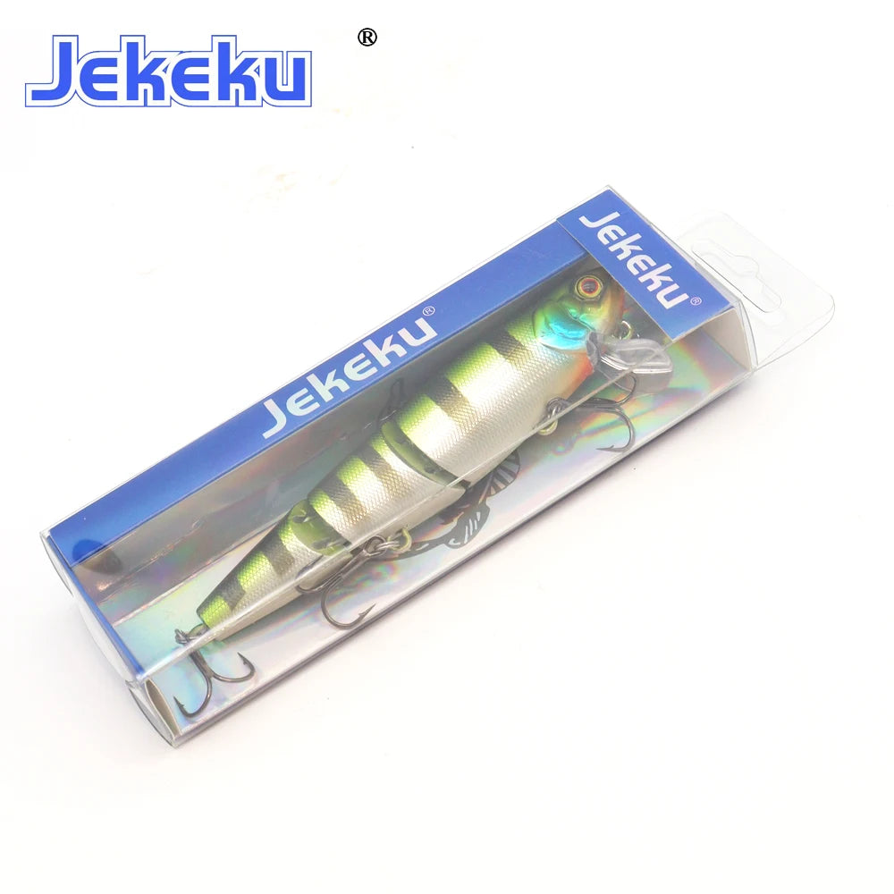 JEKEKU New 3 Sections Minnow Lure110m20g Swimbait Jointed Sinking Fishing Lure Diving Multi Jointed Bait for Trout Bass Pike
