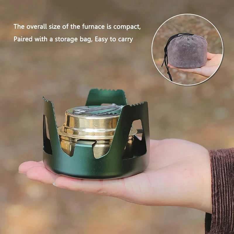 Portable High Quality Outdoor Picnic Stove New Mini Ultra-light Combustor Alcohol Stove Camping Furnace Camping For 1-2 People
