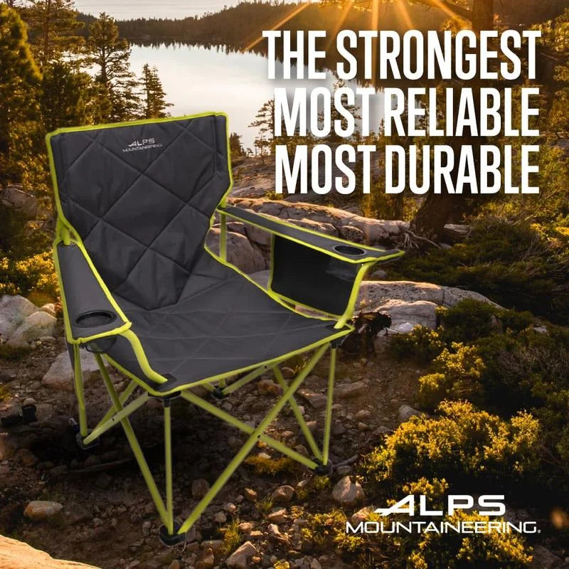 ALPS Mountaineering King Kong Camping Chairs for Adults with Mesh Cup Holders and Pockets, Built Durable and Reliable with