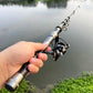 Spinning Fishing Rod Combo 1.5m-2.4m Carbon Fiber Fishing Rod and 2000/3000 Spinning Reel Telescopic Fishing Pole Kit Pesca