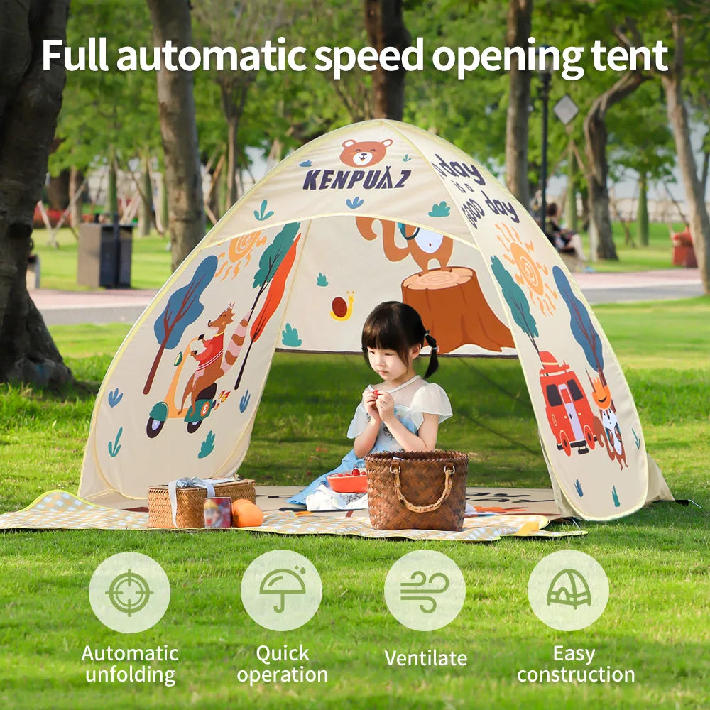 High Quality Beach Waterproof Family Tent Children Outdoor Camping Kids Tents Ventilate Pop Up Open Portable For Baby Sun Shade