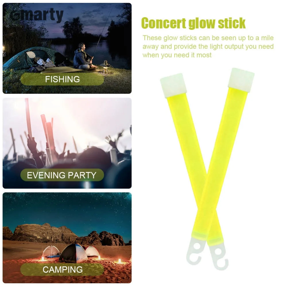 6 Inch Survival Kit Military Glow Light Sticks Walking Camping SOS Gear Outdoor Military Equipment Concert Party Light Stick