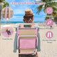 Beach Chair 2-Pack,Sunbathing Chairs with 5 Adjustable Position,Folding Fishing Backpack Chairs