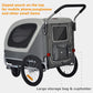 Large Pet Bike Trailer & Stroller 2-in-1,for Dogs Up To 78 Lbs,Parking Brakes,Easy Folding Cart Frame, Quick Release Wheel