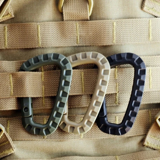 5pcs 8.5cm Backpack Buckle Fast Carabiner Plastic Hook D Shape Mosqueton EDC Gear For Outdoor Camping