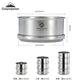 CAMPINGMOON S362 Outdoor Camping Picnic Stainless Steel Steamer Picnic Portable Shiraz Bowl Steaming Grid Steaming Drawer