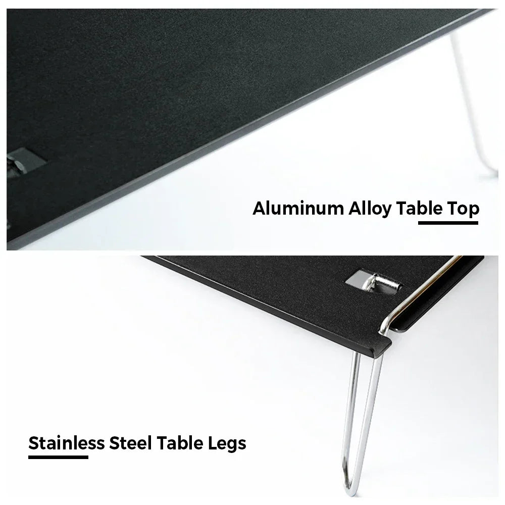 Mini Picnic Camping Table Portable Aluminum Folding Table Collapsible Beach Table For Outdoor Camp Picnic BBQ Travel Fishing