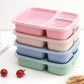 New Lunch Boxs Leak-Proof 3 Grid With Lid Camping Picnic Portable Plastic Food Fruit Storage Container Bento Box For Kids