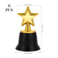 6 Pcs Star Trophy Awards Plastic Trophies Party Favors Kid School Reward Sports Tournament Winning Prize Game Event Props