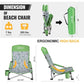 Low Beach Chairs for Adults 2 Pack, High Back Folding Beach Chairs, and Portable for Outdoor,  with Cup Holder and Carry Bag