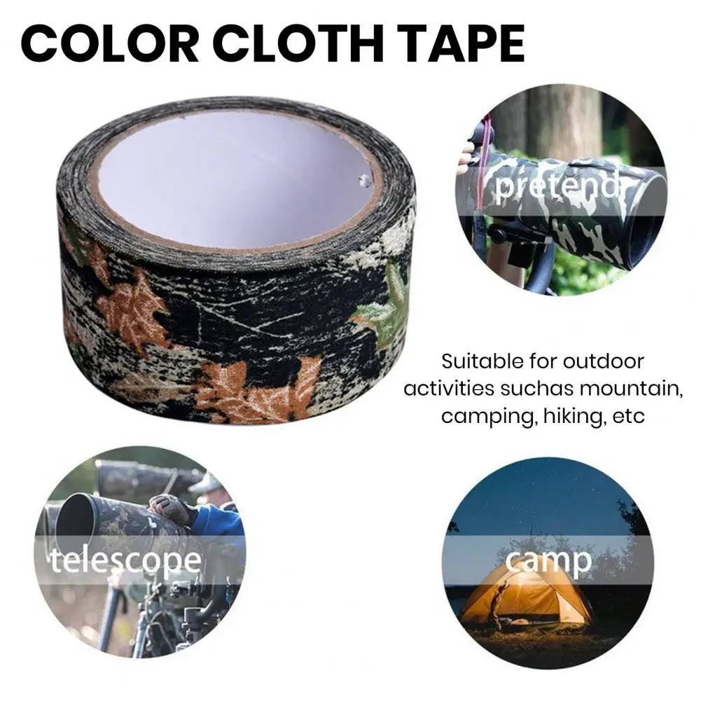 Waterproof Tape Durable Water-resistant Camouflage Tape for Outdoor Hunting Camping Gear Strong Adhesive Silencing for Stealthy