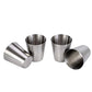 4pcs Outdoor Camping Tableware Travel Cups Set Picnic Supplies Stainless Steel Wine Beer Cup Whiskey Mugs