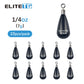 Elite TG 10Pcs Tungsten Tear Drop Sinker Weights Lead-free 1.3g-21g Salmon Bass Fishing Accessories Texas/Carolina Rig Connector
