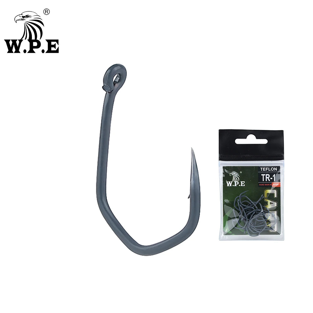 W.P.E Coated Fishing Hook10pcs/20pcs/30pcs Size 1#-6# Carp Fishing Hook High Carbon Steel Barbed Fish Hook Fishing Tackle Pesca