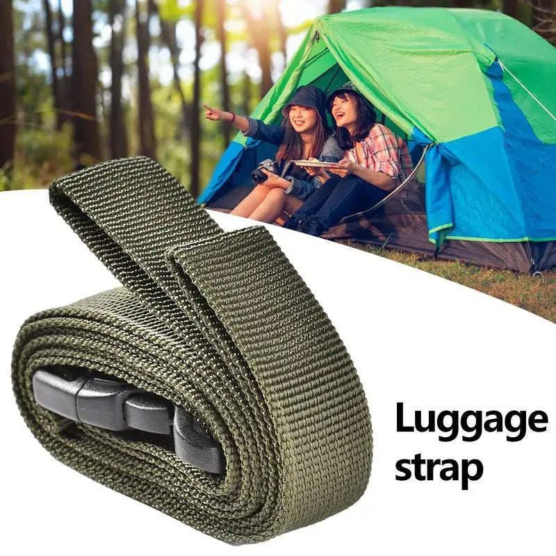 Suitcase Bag Strap Camping Gear Strap Utility Strap With Buckle Adjustable Lashing Strap For Picnic Hiking Sleeping Bag Mat