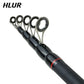 HLUR Super Hard Rod Stick Carbon Fiber Spinning Rod Telescopic Fishing Rod 1.8M 2.1M Casting Lure Feeder Carp Fishing Pole