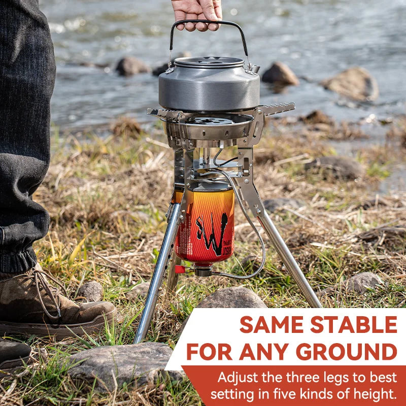 BRS-69 Ground Use High power 4360W Outdoor Camping Gas Stove Adjustable Height Team Party Family Picnic Camp  Strong fire Burner