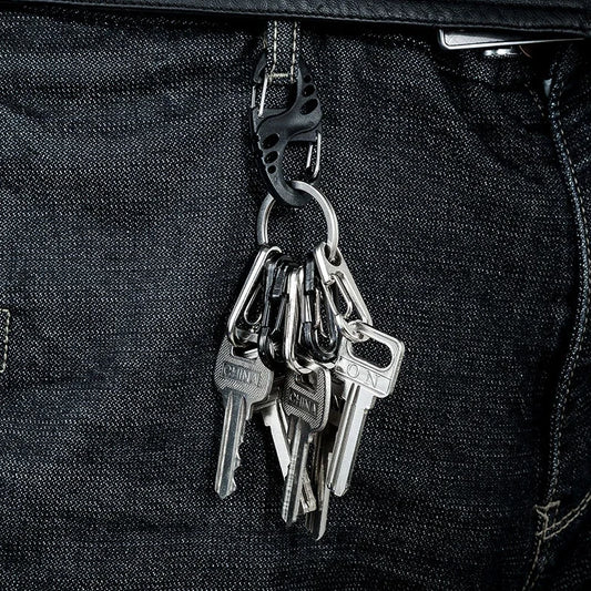 1/3/5pcs Mini Carabiner S Shape Snap Clip for Key Chain Outdoor Camping Backpack Climbing Paracord Survival Gear Buckles Kits